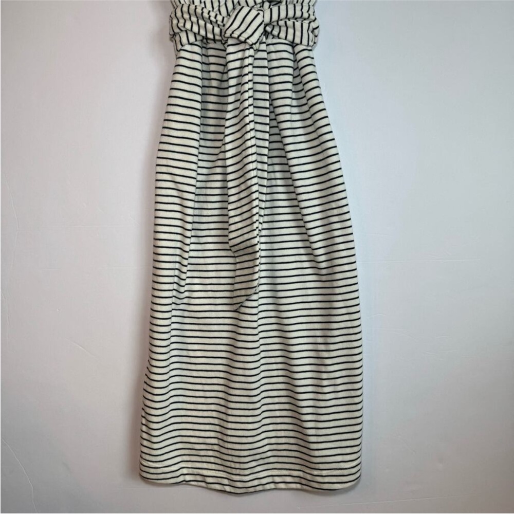 Anthropologie Saturday Sunday Striped Knit Midi Dress Small Womens Off White Nvy - Picture 6 of 14